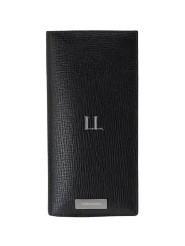 Vertical Leather Long Wallet Black - SALVATORE FERRAGAMO - BALAAN 2