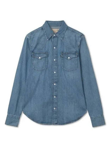 W Denim Western Shirt Blue - POLO RALPH LAUREN - BALAAN 1