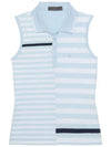 Women'S Bold Stripe Tech Jersey Polo Sleeveless Sky - G/FORE - BALAAN 2