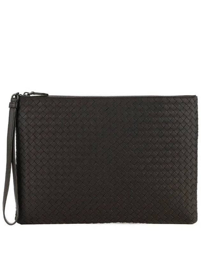 Intrecciato Strap Clutch Bag Espresso - BOTTEGA VENETA - BALAAN 2