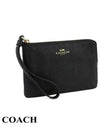 Corner Zipper Pouch Bag Black - COACH - BALAAN 3