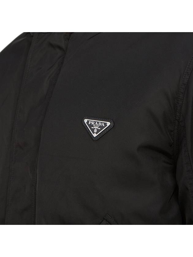 Triangle Logo Patch Re-Nylon Parka Black - PRADA - BALAAN 8