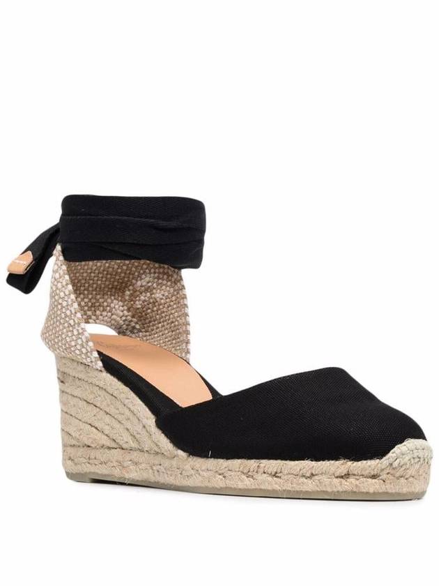 Castañer Black 'Carina' Wedge Espadrilles - CASTANER - BALAAN 4