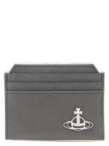 Logo Plaque Card Wallet Black - VIVIENNE WESTWOOD - BALAAN 1