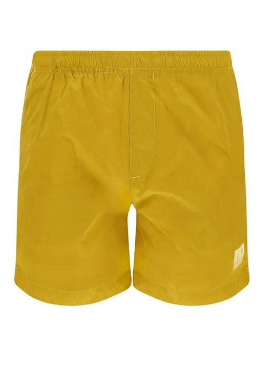 Men's Chrome Logo Patch Swim Shorts Yellow - CP COMPANY - BALAAN 1