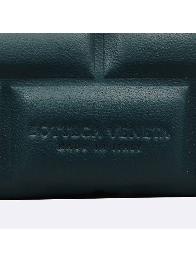 591380 Green Leather Block Padded Coin Purse - BOTTEGA VENETA - BALAAN 4