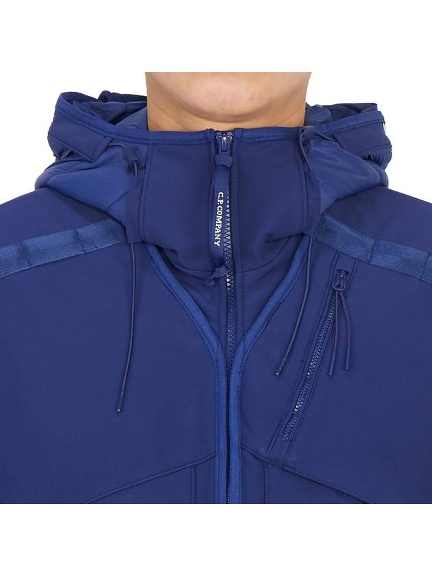 Goggles 5 Pocket Hooded Jacket Blue - CP COMPANY - BALAAN 10