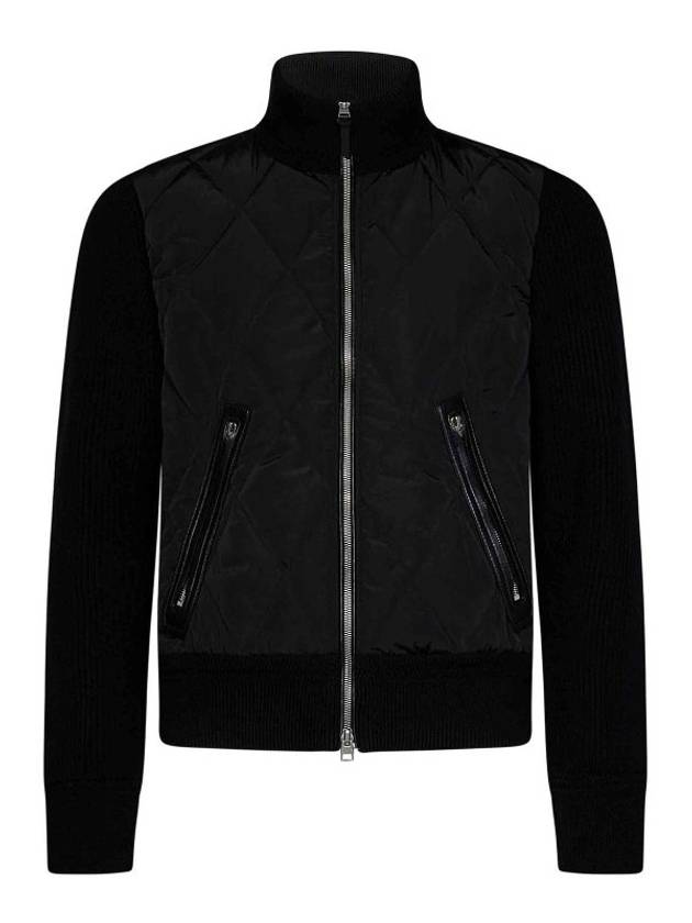 KZY007 YMW032F23 LB999 Quilted nylon merino sweater zip up cardigan - TOM FORD - BALAAN 2