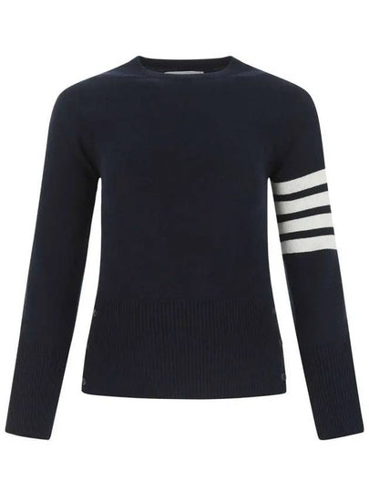 Women's 4 Bar Classic Cashmere Pullover Knit Top Navy - THOM BROWNE - BALAAN 2