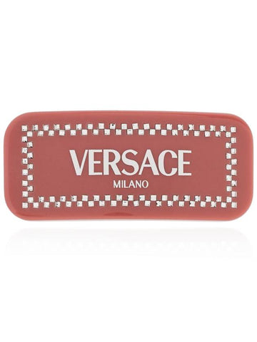 Versace Hair Clip With Shimmering Crystals, Women's, Pink - VERSACE - BALAAN 1