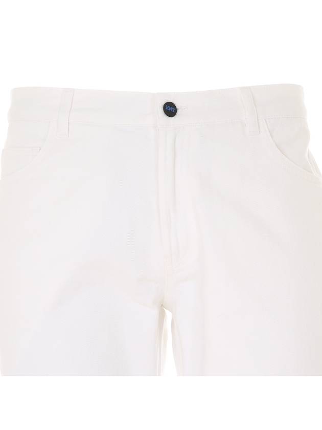UPKN038 K0707D03 WHITE KNT Straight Cotton White Pants - KITON - BALAAN 4