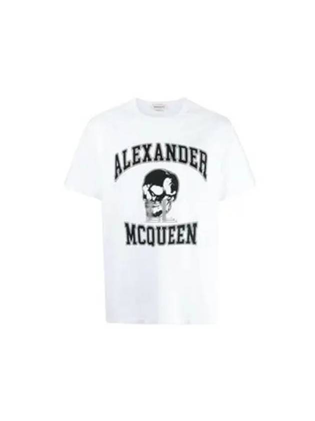 Skull Logo Print Short Sleeve T-shirt White - ALEXANDER MCQUEEN - BALAAN 2