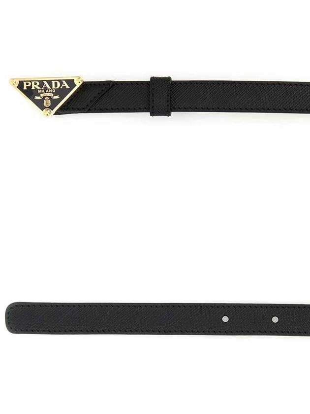 Saffiano Leather Belt Black - PRADA - BALAAN 3