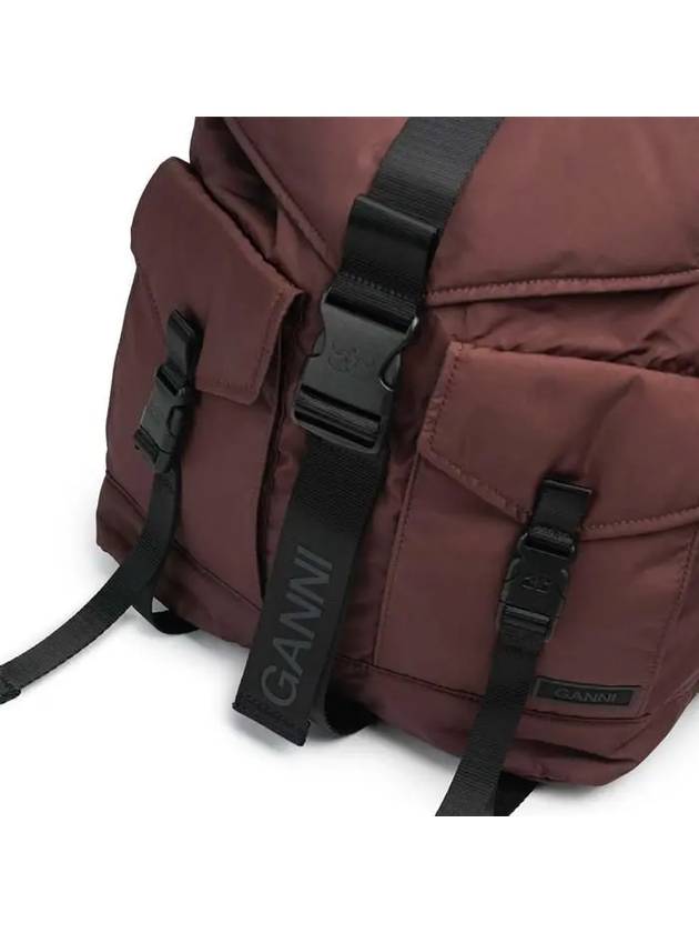 Tech Backpack Burgundy - GANNI - BALAAN 5