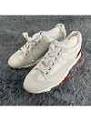 Trail Sneakers Calfskin Suede Goatskin Blanc Noir - HERMES - BALAAN 4