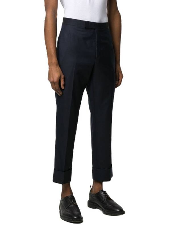 Super 120S Twill Classic Backstrap Trouser Pants Navy - THOM BROWNE - BALAAN 3