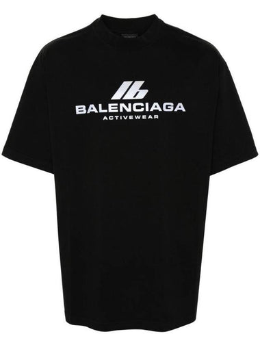 Activewear Medium Fit Short Sleeve T-Shirt Black - BALENCIAGA - BALAAN 1