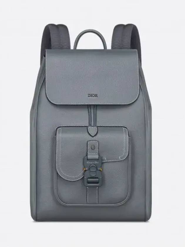 Saddle Grained Calfskin Backpack Deep Grey - DIOR - BALAAN 2