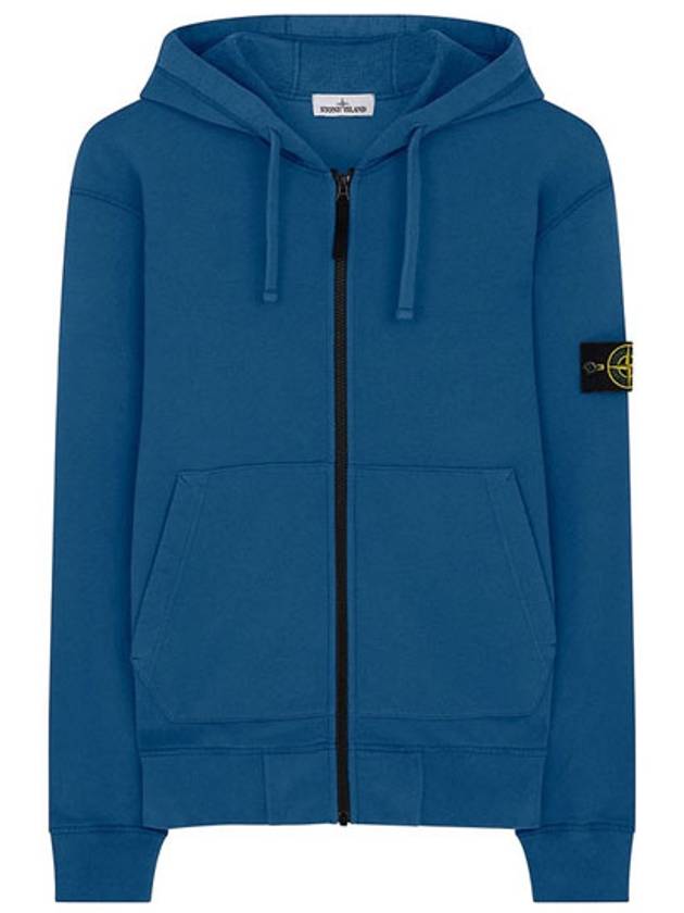 Wappen Logo Zip Up Hoodie Blue - STONE ISLAND - BALAAN 2