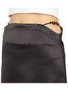 Double Satin Maxi H-Line Skirt Black - GANNI - BALAAN 11