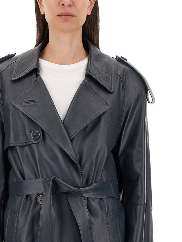 Salvatore Santoro Leather Trench Coat - SALVATORE SANTORO - BALAAN 4