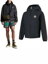 Men's Hattab Hooded Jacket Black - MONCLER - BALAAN 2