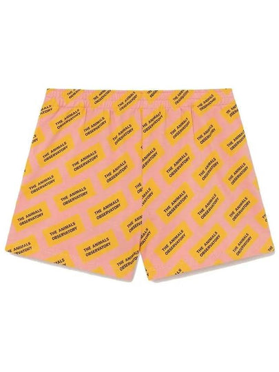 Kids All Over Logo Short Pants Pink S22037 249AK - THE ANIMALS OBSERVATORY - BALAAN 2