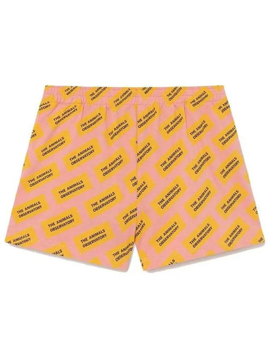 Kids All Over Logo Short Pants Pink S22037 249AK - THE ANIMALS OBSERVATORY - BALAAN 1