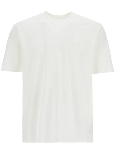 white cotton t-shirt with wide neckline - Y-3 - BALAAN 1