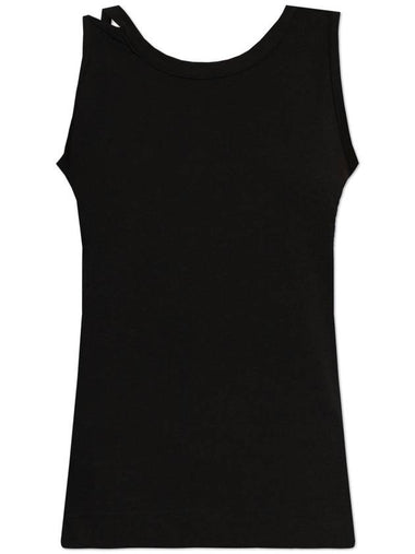 Yohji Yamamoto Top With Shoulder Cutouts, Women's, Black - YOHJI YAMAMOTO - BALAAN 1