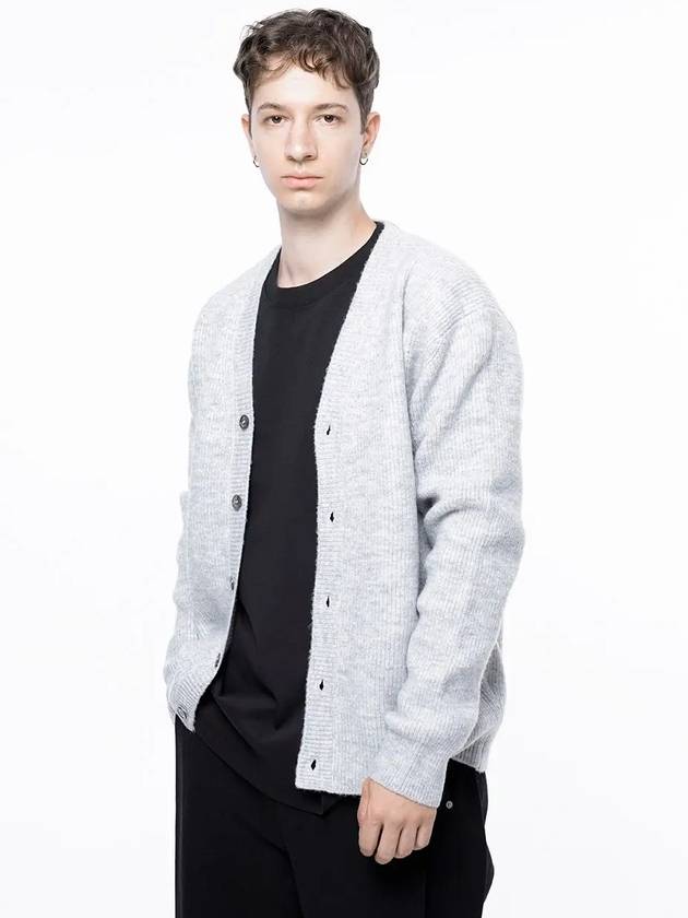 Men s M243OT01ML Dense Hachi Wool Blended Y neck Knit Cardigan Melange Gray - CHANCE'S NOI - BALAAN 2