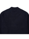 Logo Patch Basic Knit Top Navy - AMI - BALAAN 8