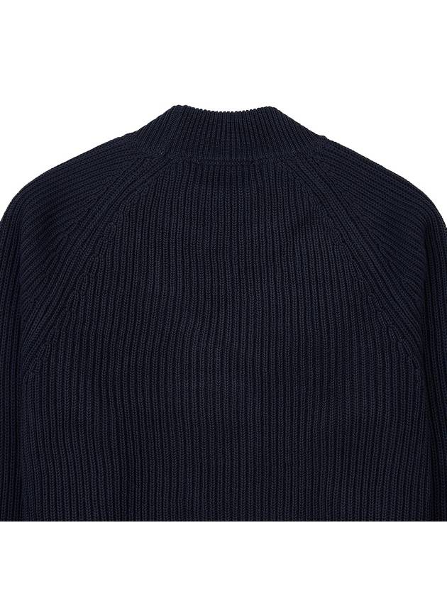 Logo Patch Basic Knit Top Navy - AMI - BALAAN 8