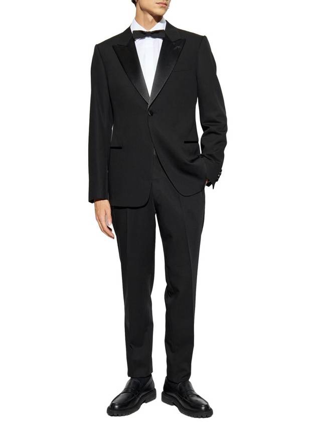 Wool Tuxedo Suit Black - EMPORIO ARMANI - BALAAN 3