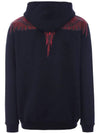 Red Wing Print Cotton Hoodie Black - MARCELO BURLON - BALAAN 4