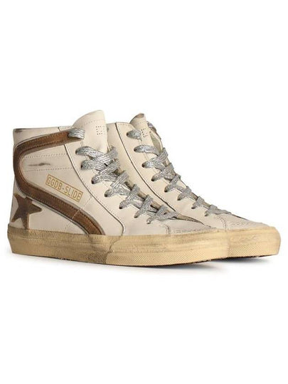 Golden Goose 'Slide' White Leather Sneakers - GOLDEN GOOSE - BALAAN 2