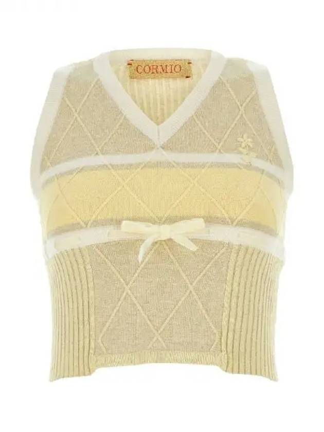 MARY flower embroidered knit vest - CORMIO - BALAAN 1