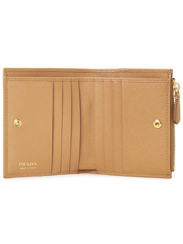 Small Saffiano Half Wallet Brown - PRADA - BALAAN 6