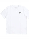 NSW Club French Terry Short Sleeve T-Shirt White - NIKE - BALAAN 3