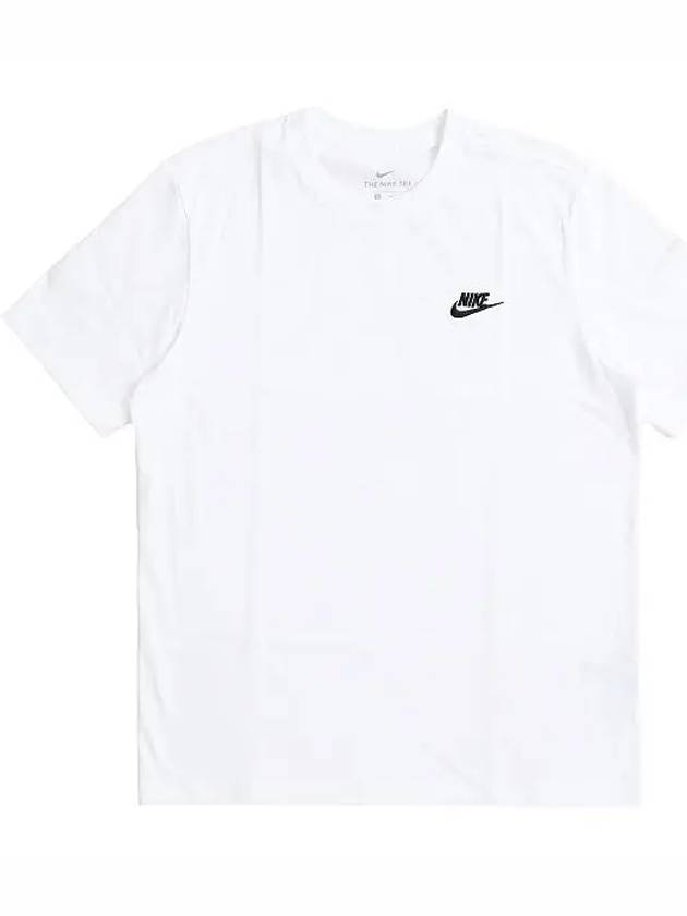 NSW Club French Terry Short Sleeve T-Shirt White - NIKE - BALAAN 3