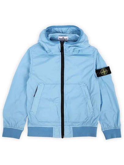 Kids Panno Speciale Reflective Mesh Zip Up Hoodie Blue - STONE ISLAND - BALAAN 2