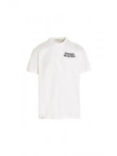 Embroidered logo short sleeve t shirt white 682868QTX899000 - ALEXANDER MCQUEEN - BALAAN 2