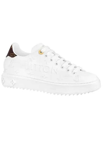 Time Out Monogram Tab Low Top Sneakers White - LOUIS VUITTON - BALAAN 1