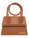 Coil Handle Le Chiquito Tote Bag Brown - JACQUEMUS - BALAAN 1