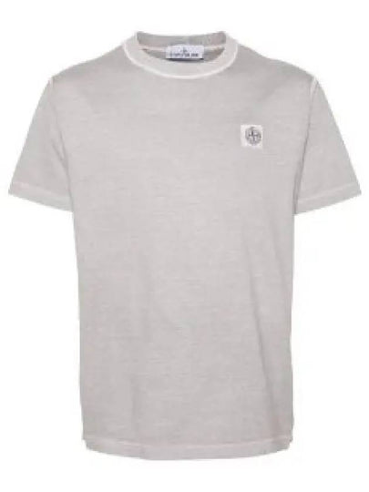 Organic Cotton Short Sleeve T-Shirt Dust Grey - STONE ISLAND - BALAAN 2