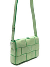 Lambskin Small Cross Bag Light Green - BOTTEGA VENETA - BALAAN 4