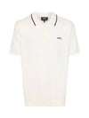 Flynn Cotton Polo Shirt White - A.P.C. - BALAAN 2