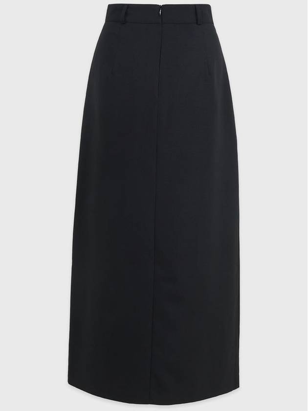 Fine slit maxi skirt black - MICANE - BALAAN 8