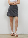Outpocket mini skirt gray - RYUL+WAI: - BALAAN 1