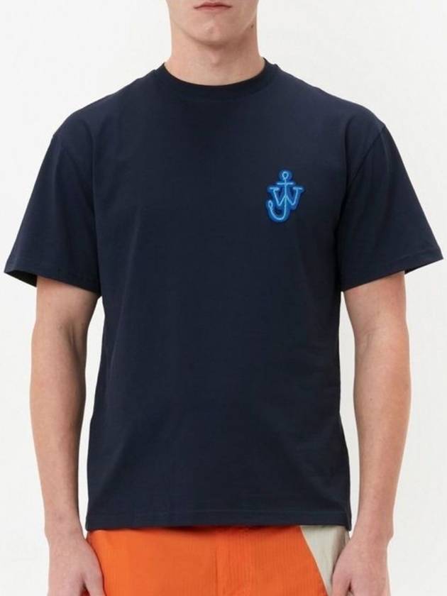 Anchor Patch Cotton Short Sleeve T-Shirt  Black - JW ANDERSON - BALAAN 5